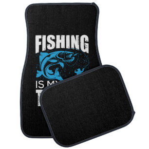 Fisher Fishing Is My Best Therapy Car Floor Mat