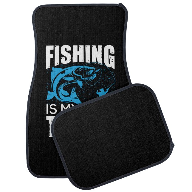 Fisher Fishing Is My Best Therapy Car Floor Mat (Set)