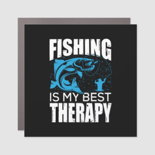 Fisher Fishing Is My Best Therapy Car Magnet