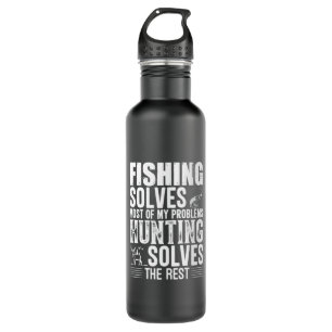 Fisher Fishing Solves Most Of My Problems Stainless Steel Water Bottle