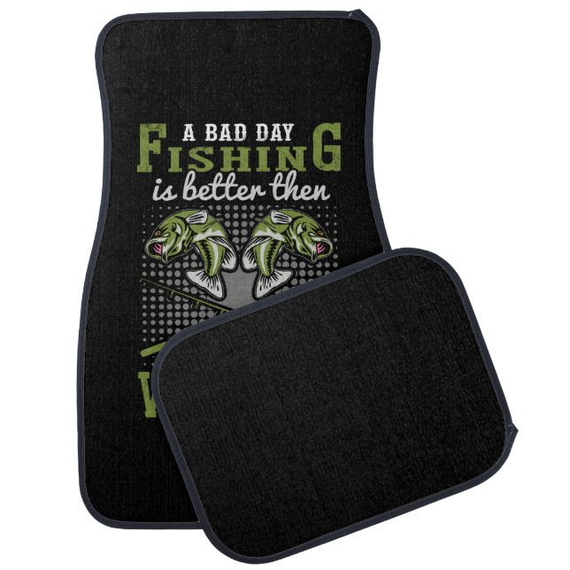 Fisher Gift A Bad Day Fishing Car Floor Mat (Set)