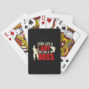 Fisher Gift A Lady Fish Like A Boss Poker Cards