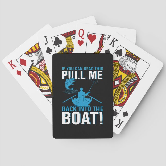 Fisher Gift Back Into The Boat Poker Cards (Back)