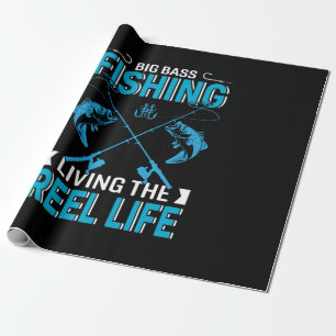 Fisher Gift Big Fishing Living The Life Wrapping Paper