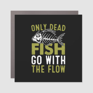 Fisher Gift Fish Go With The Flow Car Magnet