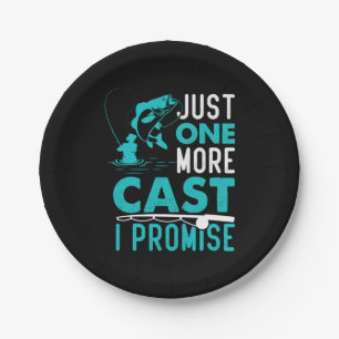 Fisher Gift Just One More Fish I Promise Paper Plates