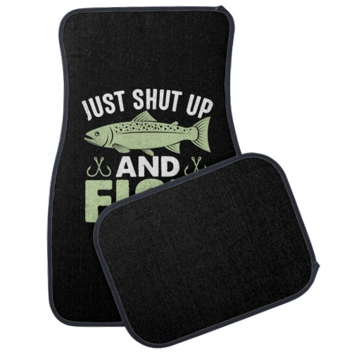 Fisher Gift Just Shut Up And Fish Car Floor Mat