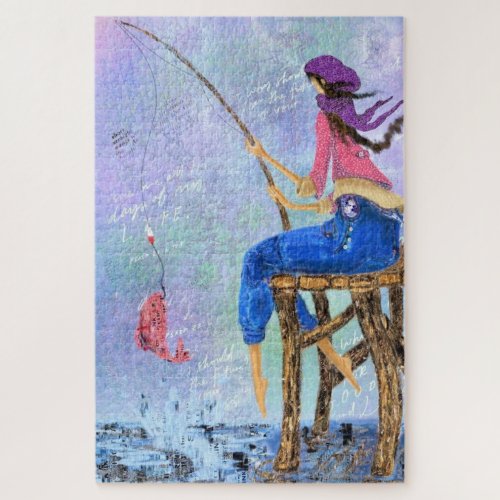 Fisher Girl Jigsaw Puzzle Painting