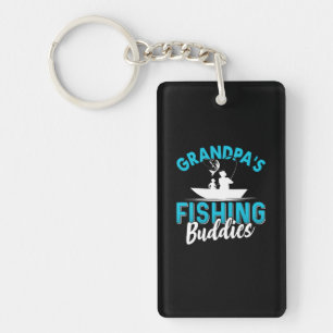 Fisher Grandpa Fishing Friends Keychain