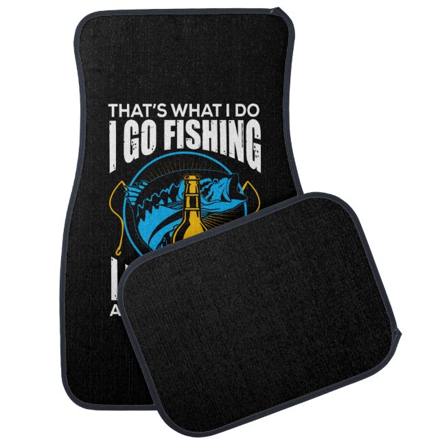 Fisher I Go Fishing I Drink Beer Car Floor Mat (Set)