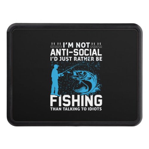 Fisher I Would Just Rather Be Fishing Hitch Cover