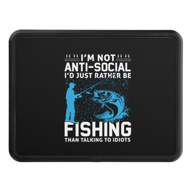 Fisher I Would Just Rather Be Fishing Hitch Cover (Front)