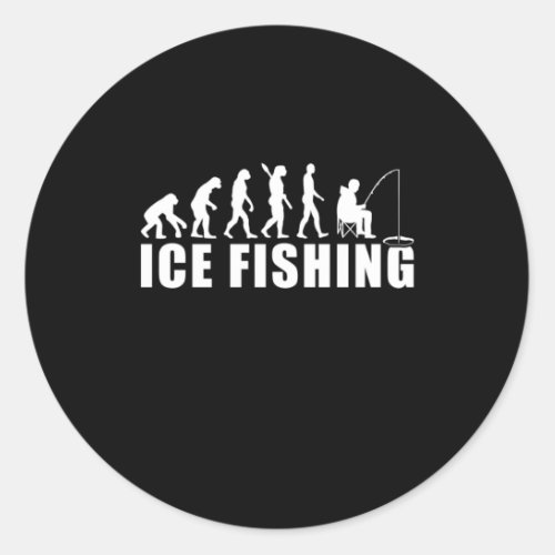 Fisher Ice Fishing Evolution Classic Round Sticker