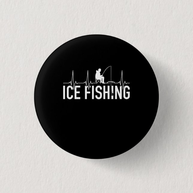 Fisher Ice Fishing Heartbeat Button (Front)