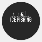 Fishing Heartbeat Classic Round Sticker