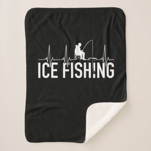 Fisher Ice Fishing Heartbeat Sherpa Blanket