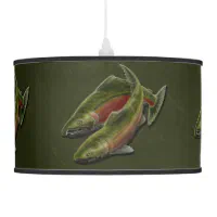 Fisher-man Lamp Coho Salmon Fish Lamp