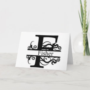 Fisher Monogram Note Card