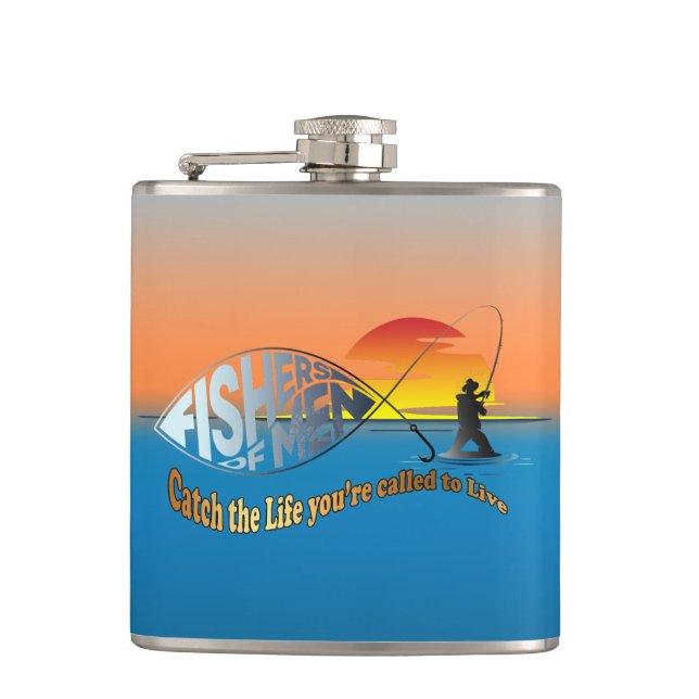 Fisher of Men | Vinyl Wrapped Flask (Front)