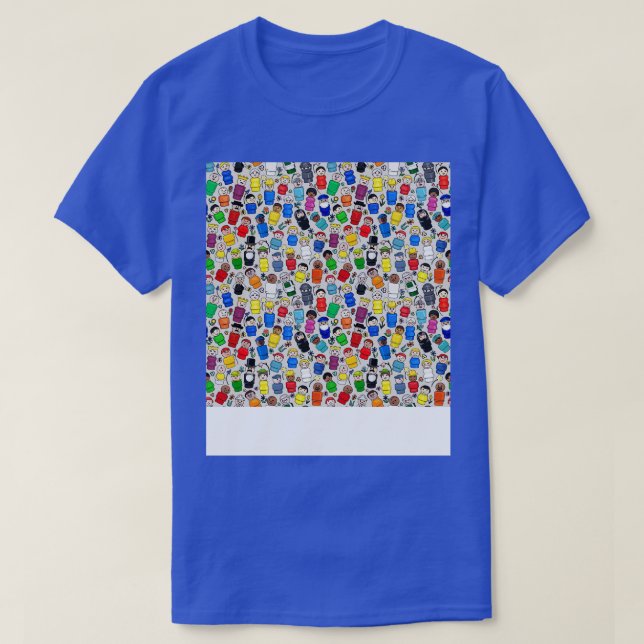 Fisher Price Little People and Flowers AllOver Pri T-Shirt (Design Front)