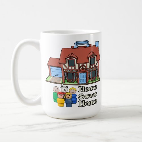 Fisher Price Little People Family With Tudor House Coffee Mug