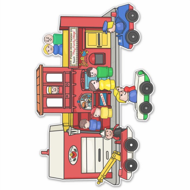 Fisher Price Little People Main Street Sticker (Front)