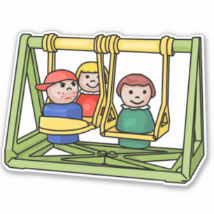 Fisher Price Little People On The Swingset Sticker