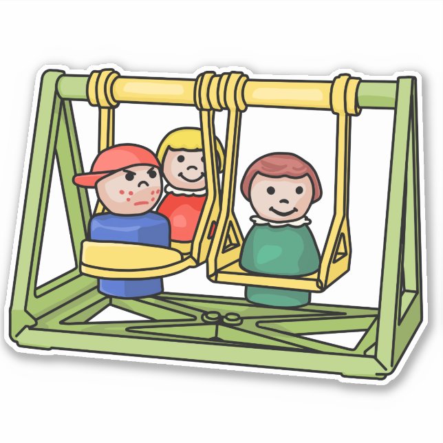 Fisher Price Little People On The Swingset Sticker (Front)