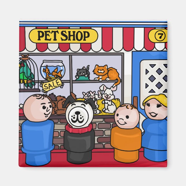 Fisher Price Little People Pet Shop Boy Magnet (Front)