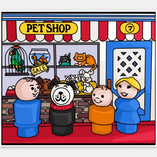 Fisher Price Little People Pet Shop Boy Sticker