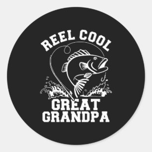 Fisher Reel Cool Great Grandpa Classic Round Sticker