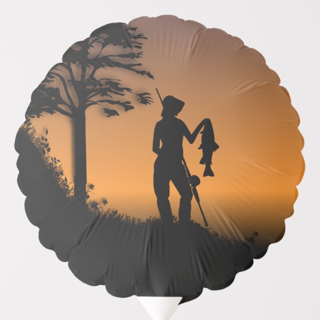 Fisher Woman at Dusk Balloon (Front)