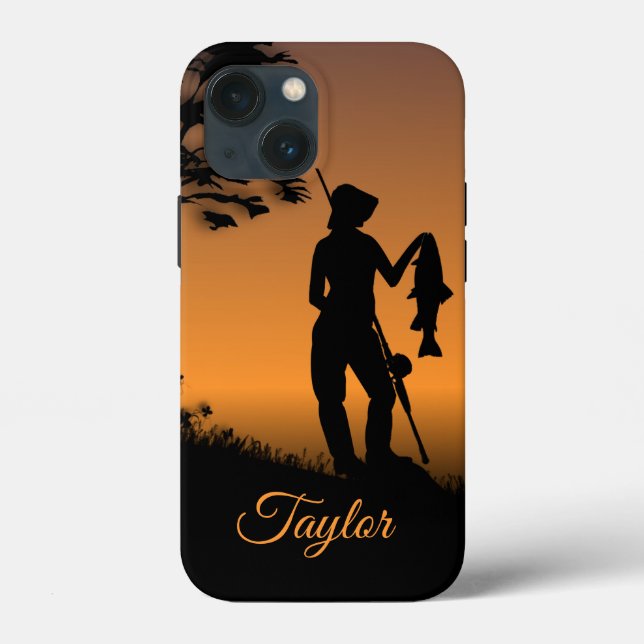 Fisher Woman at Dusk Personal Case-Mate iPhone Case (Back)