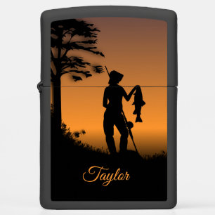 Fisher Woman at Dusk Personal Zippo Lighter