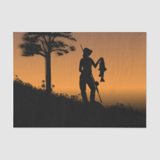 Fisher Woman at Dusk Tissue Paper