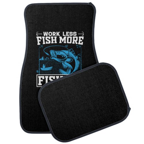 Fisher Work Less Fish More Car Floor Mat