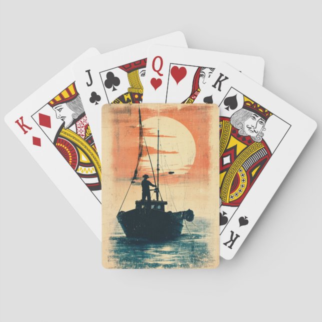 Fisherman (1) 1960s -Inspired Graphics Poker Cards (Back)
