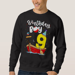 Fisherman 9th Birthday Boy Fishing 9 Year Old Them Sweatshirt