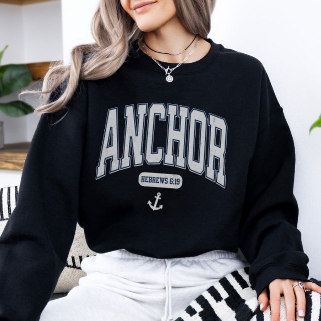 Fisherman Aesthetic Christian Distressed Script Sweatshirt (Creator Uploaded)