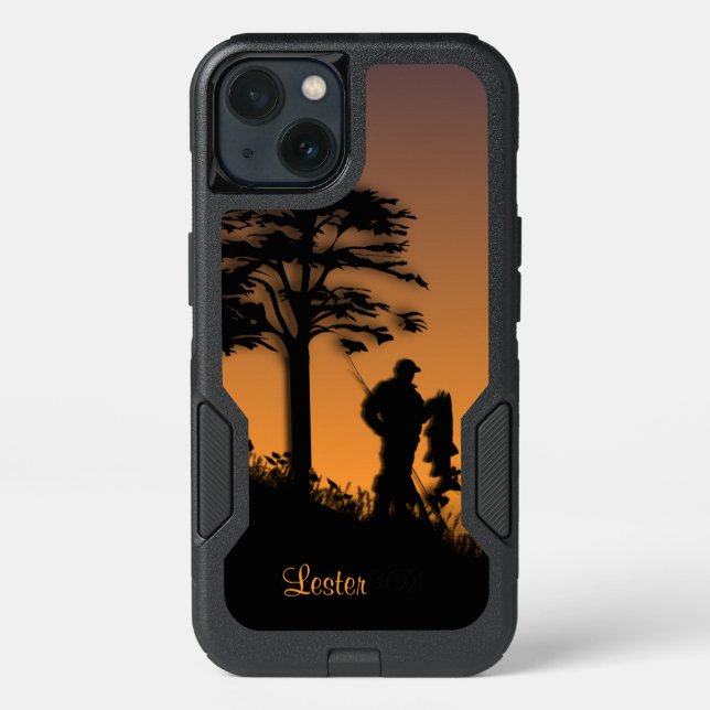 Fisherman at Dusk iPhone Personal 13 Case (Back)