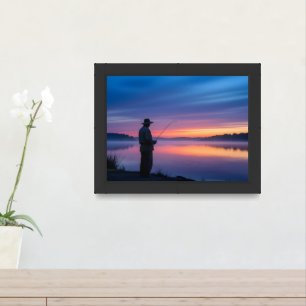 Fisherman at Sunset Framed Art