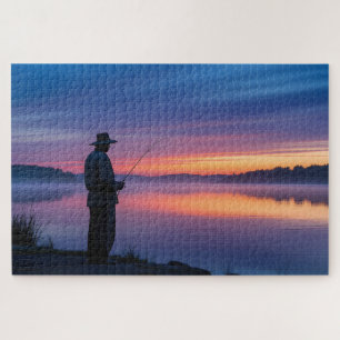 Fisherman at Sunset Jigsaw Puzzle