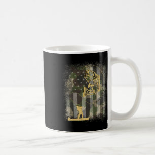 Fisherman B Fishing Camo Us Flag 4th Of July Patri Coffee Mug