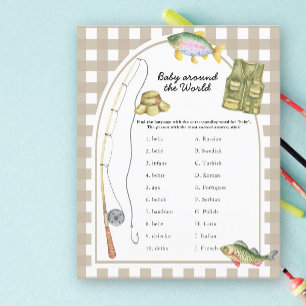 Fisherman baby shower - baby around the world game