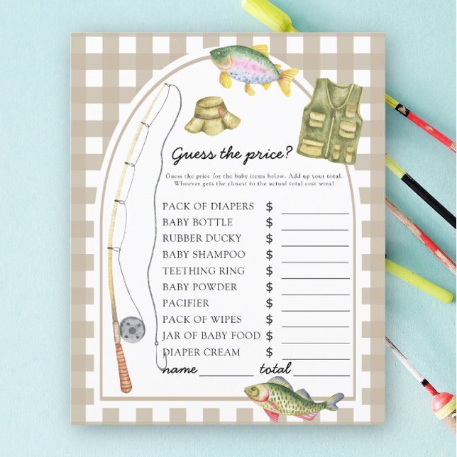 Fisherman baby shower - Guess the price! Game (Creator Uploaded)