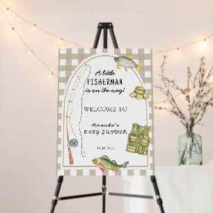 Fisherman Baby Shower Welcome Foam Board