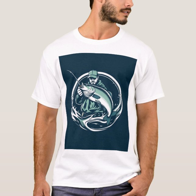 Fisherman Badge Style Fish Whisperer Tee (Front)