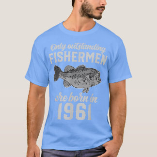Fisherman Birthday Party Fishing Angler Fish 1961 T-Shirt