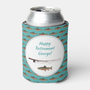Fisherman Birthday / Retirement Party Trout Can Cooler