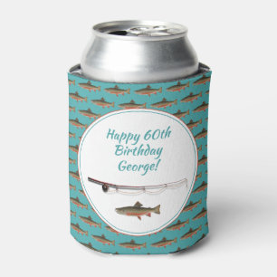 Fisherman Birthday / Retirement Party Trout Can Cooler